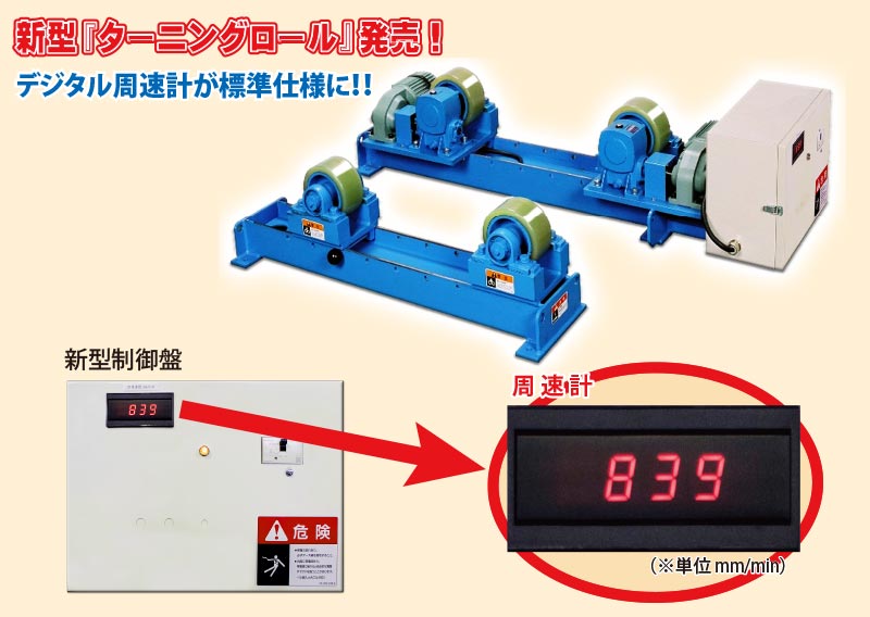 新型『ターニングロール』発売！デジタル周速計が標準仕様に!!